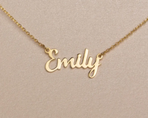 Unique Gold or Silver Name Chain Necklace- Personalized Gifts For Mom