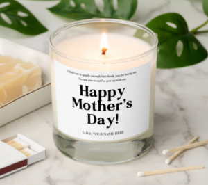 Custom Funny Happy Mother's Day From Kids Scented Candle