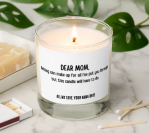 Personalized Dear Mom Funny Scented Candle