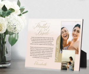 Personalized Gift for Mother of The Bride Photo & Message Plaque